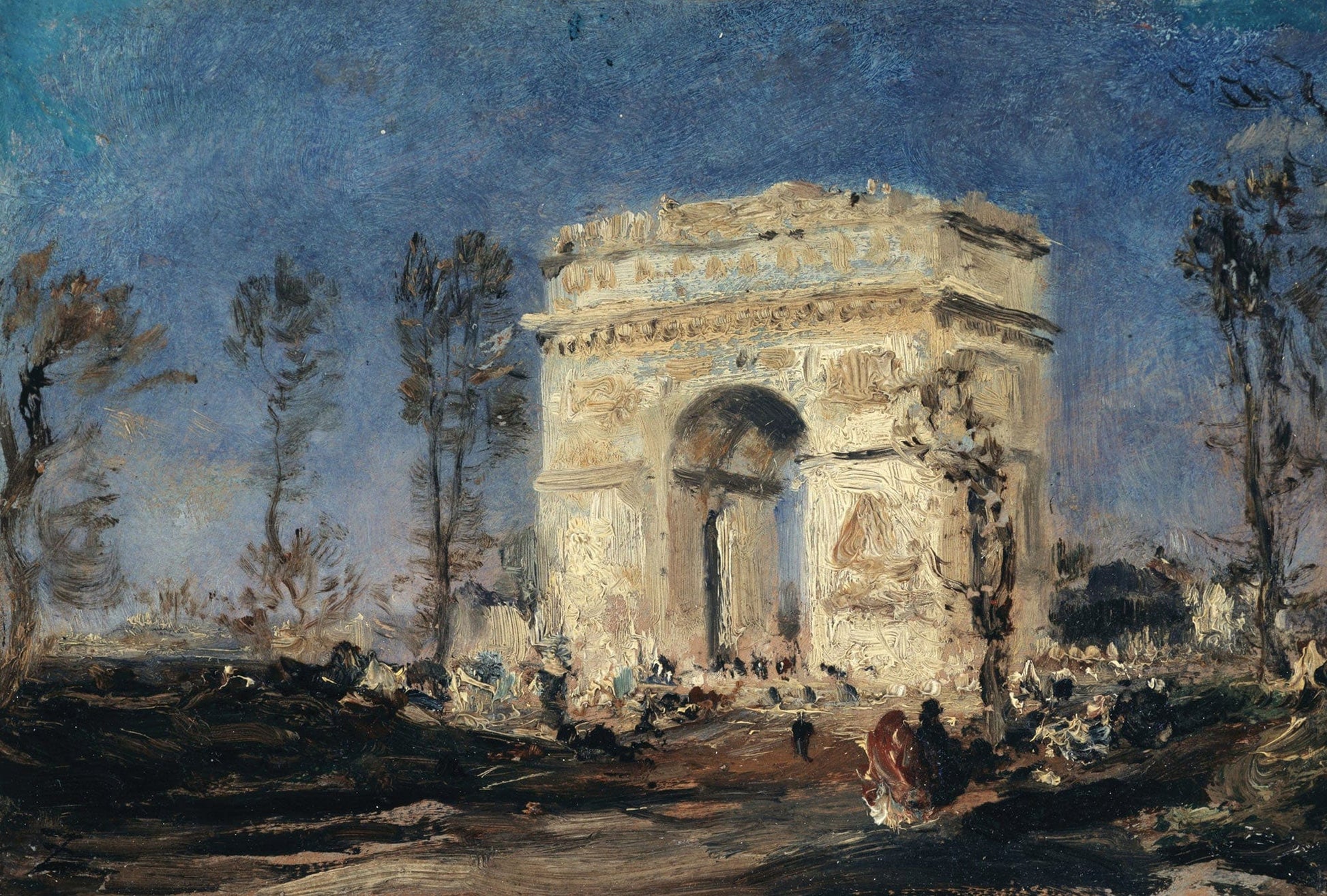 Larc De Triomphe De Letoile Eme Arrondissement by Felix Ziem