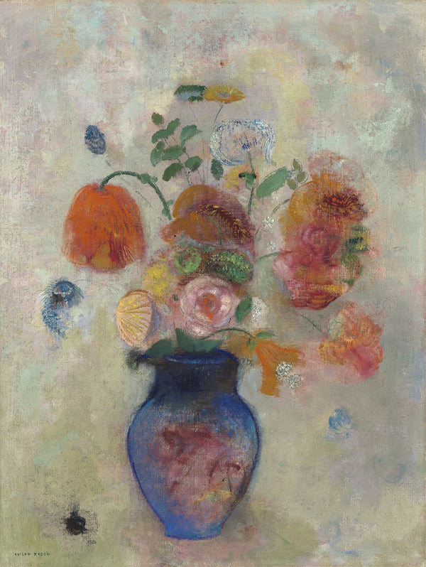 Large Vase With Flowers by Odilon Redon