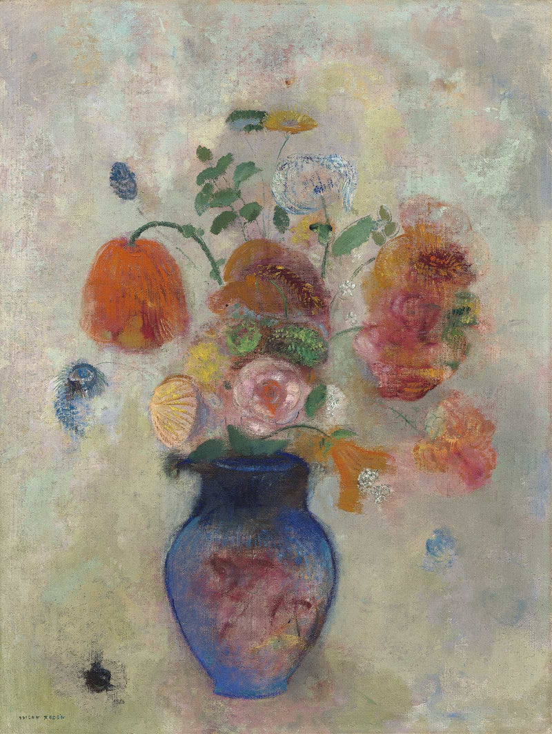 Large Vase With Flowers by Odilon Redon