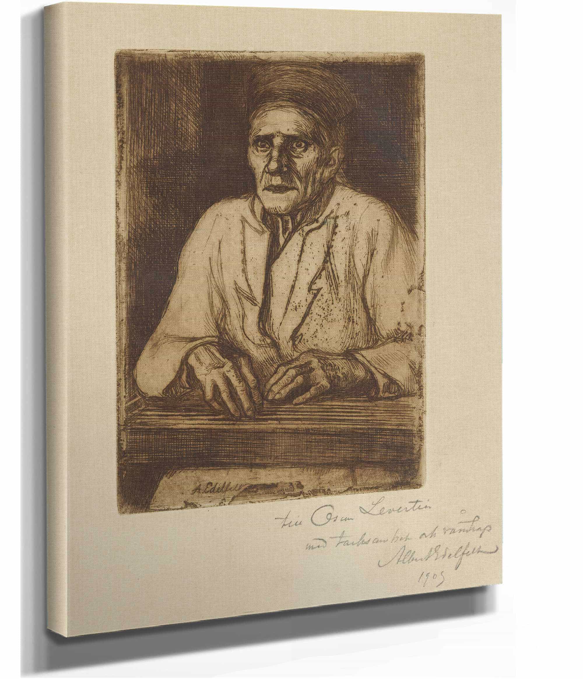 Larin Paraske With Kantele by Albert Edelfelt
