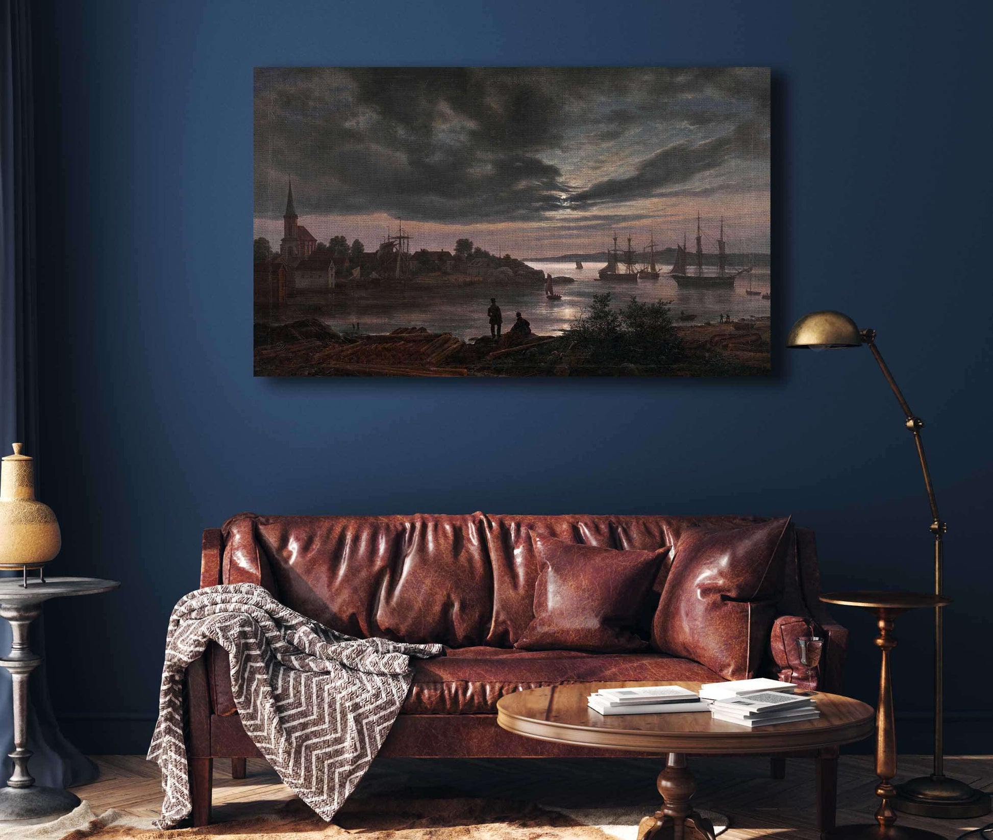 Larvik By Moonlight by Johan Christian Dahl