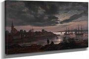 Larvik By Moonlight by Johan Christian Dahl