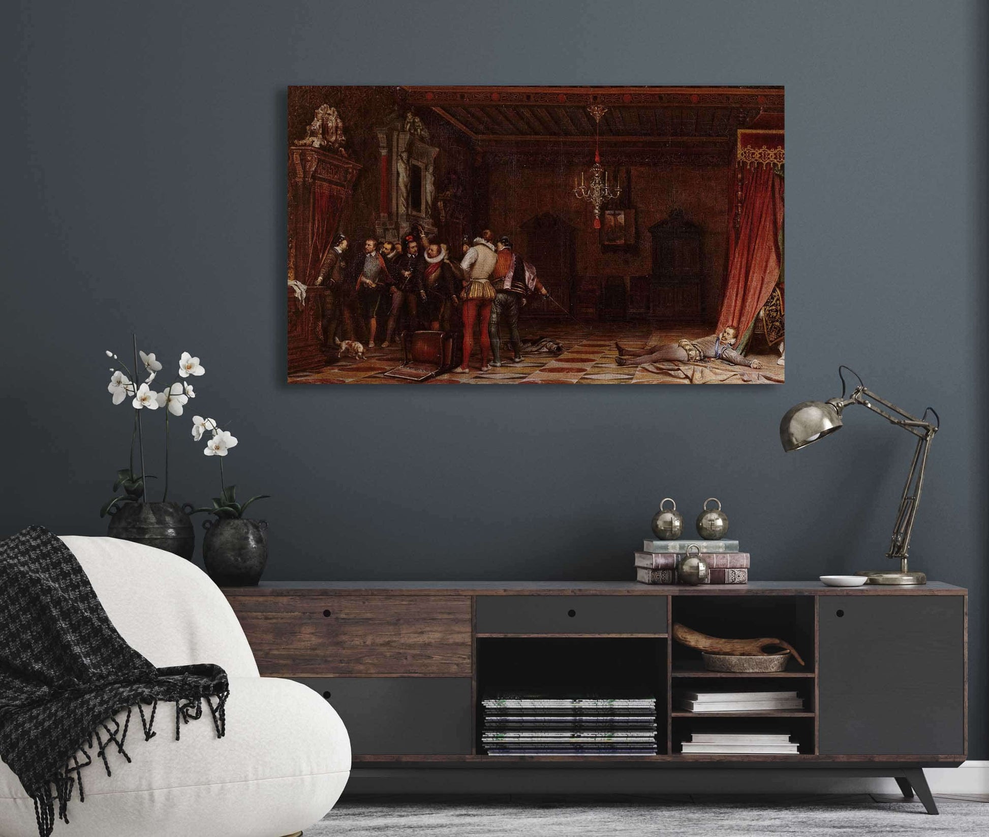 Lassassinat Du Duc De Guise Au Chateau De Blois En by Paul Delaroche