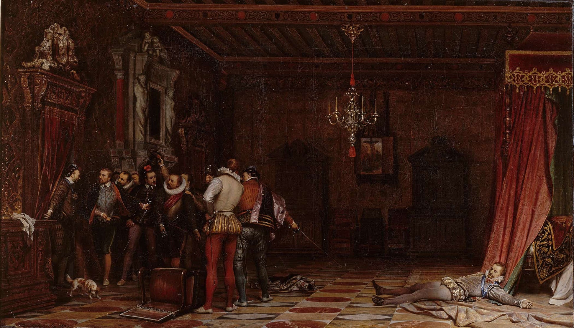 Lassassinat Du Duc De Guise Au Chateau De Blois En by Paul Delaroche