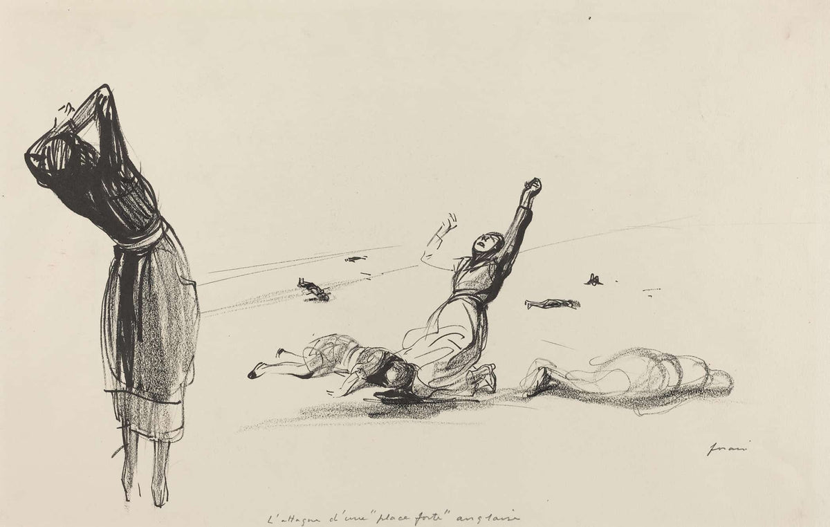 Lattaque Dune Place Forte Anglaise Probably by Jean Louis Forain
