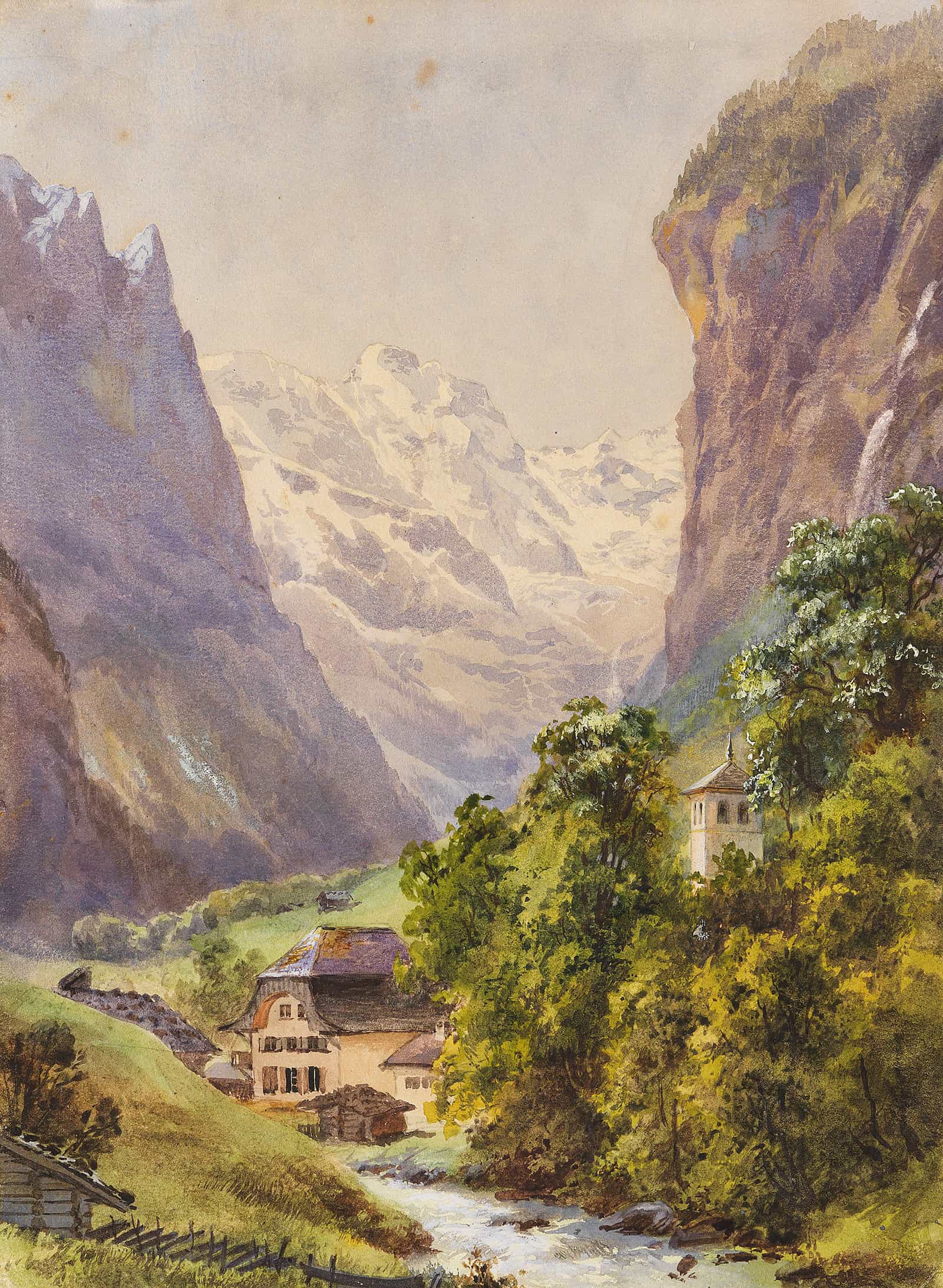 Lauterbrunnen Schweiz by Edward Theodore Compton