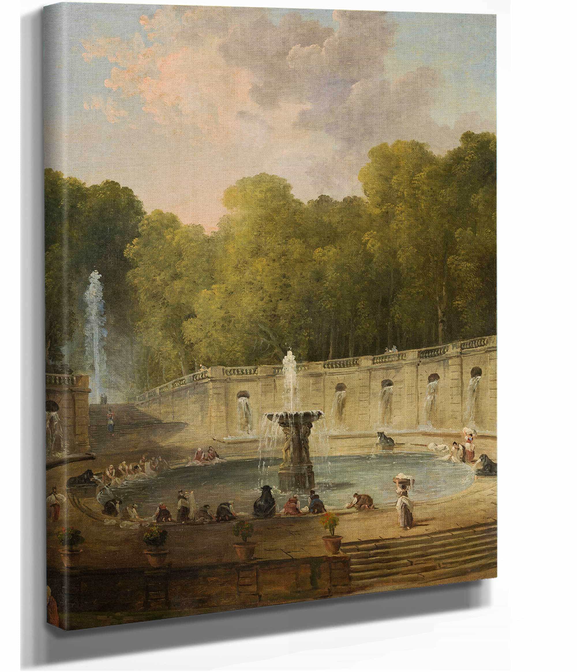Lavandieres Dans Un Parc by Hubert Robert