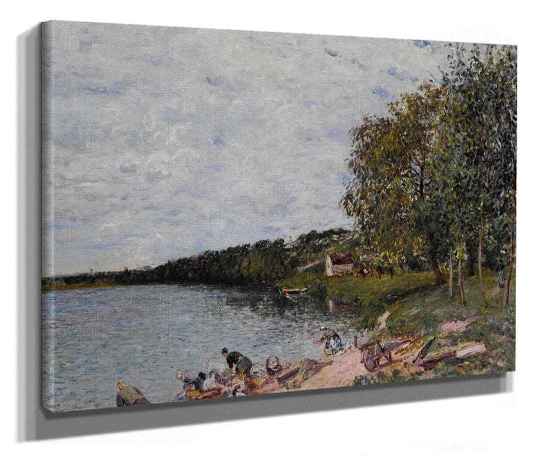 Lavandieres Pres De Champagne by Alfred Sisley