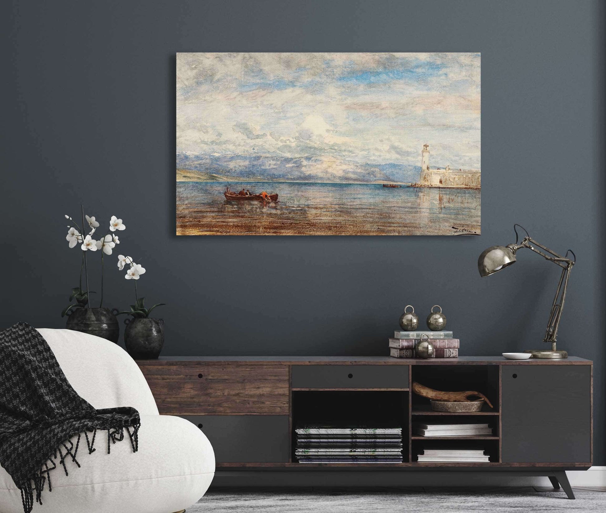 Lavant Port De Martigues by Felix Ziem