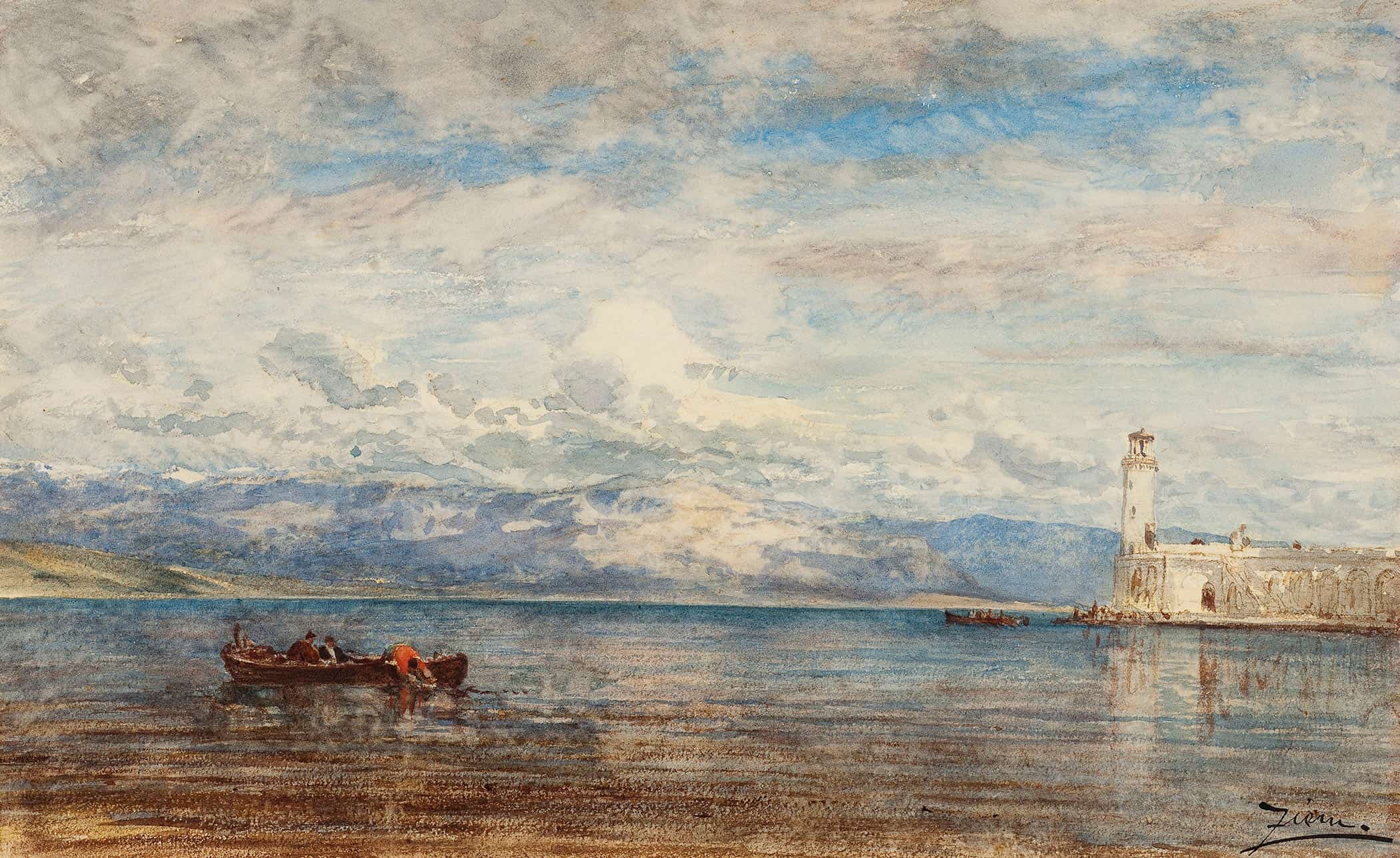 Lavant Port De Martigues by Felix Ziem