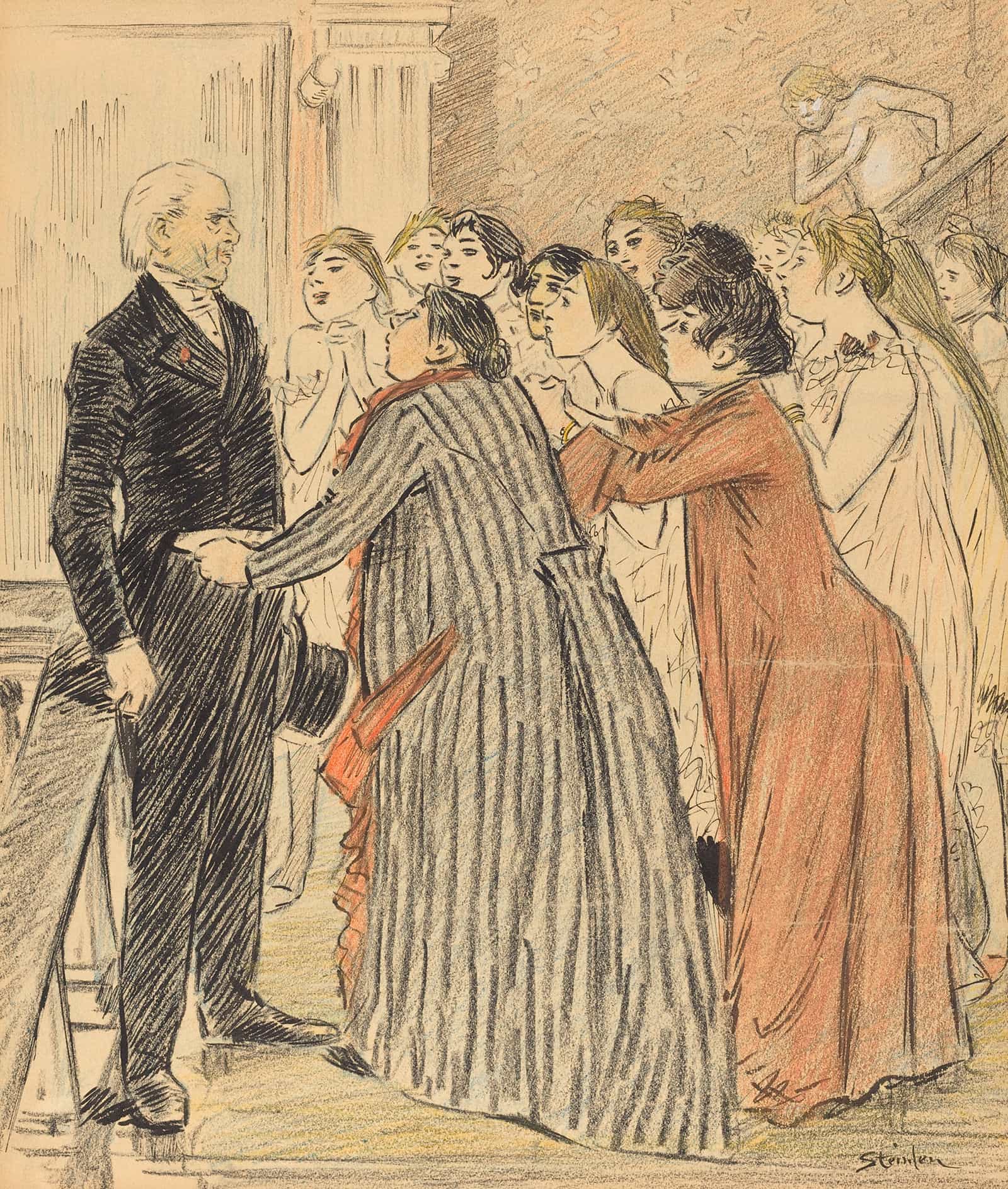 Laventure Du Vieux Doyen The Adventure Of The Old Dean by Theophile Alexandre Steinlen