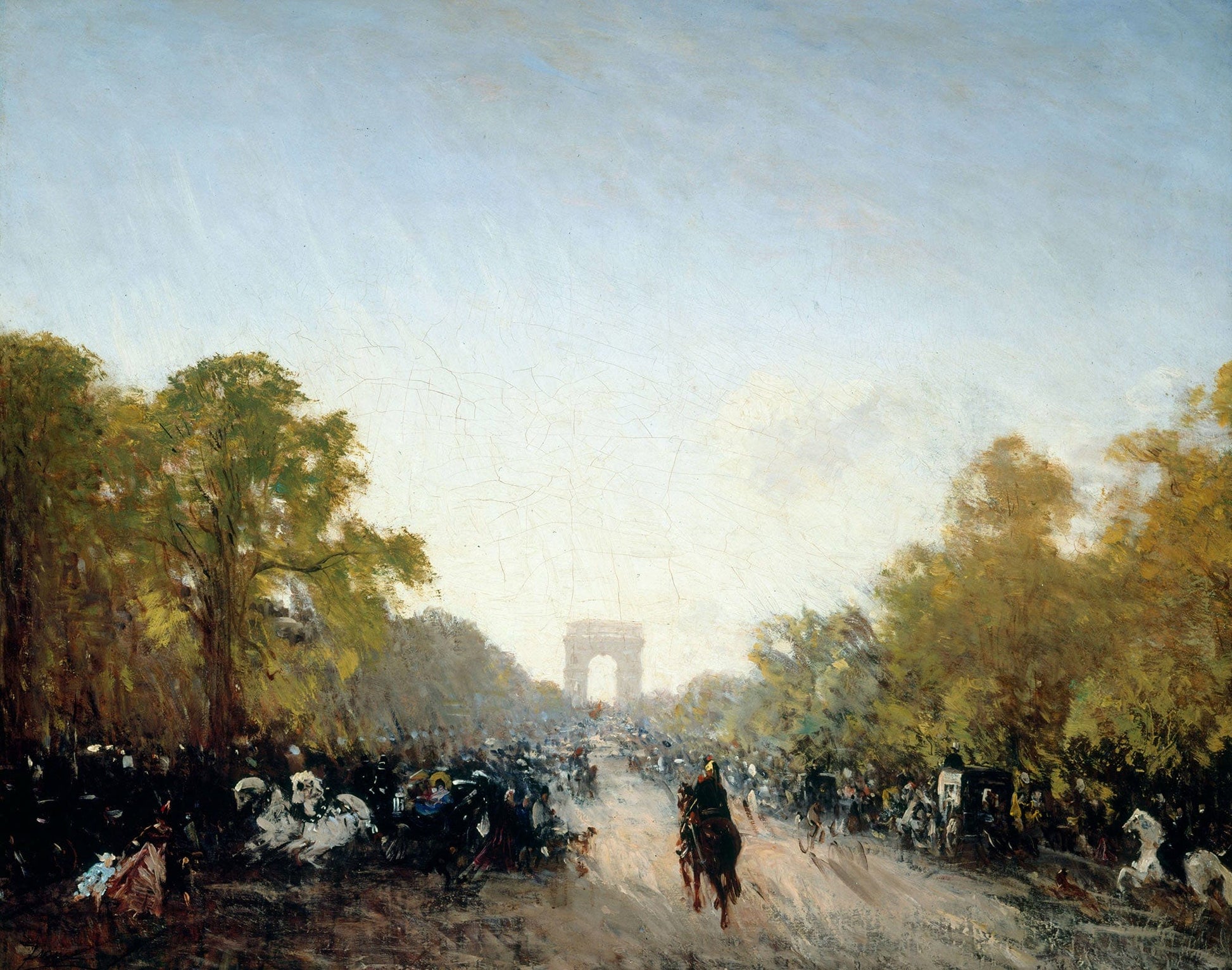Lavenue Des Champs Elysees by Felix Ziem