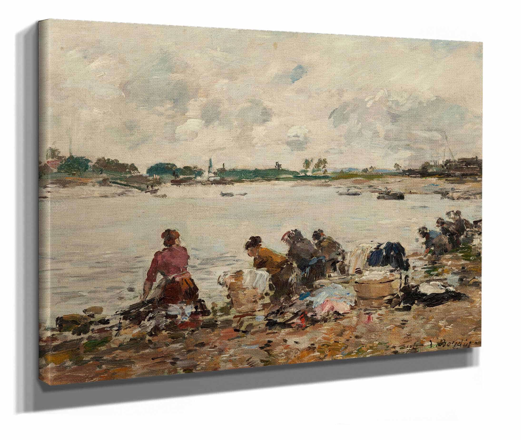 Laveuses Au Bord De La Touques by Eugene Boudin Print from Truly Art