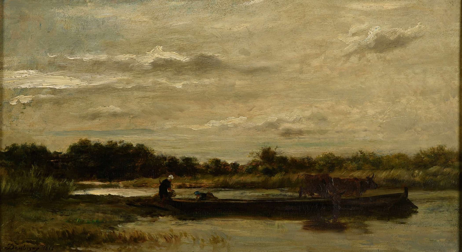 Le Bac by Charles Francois Daubigny