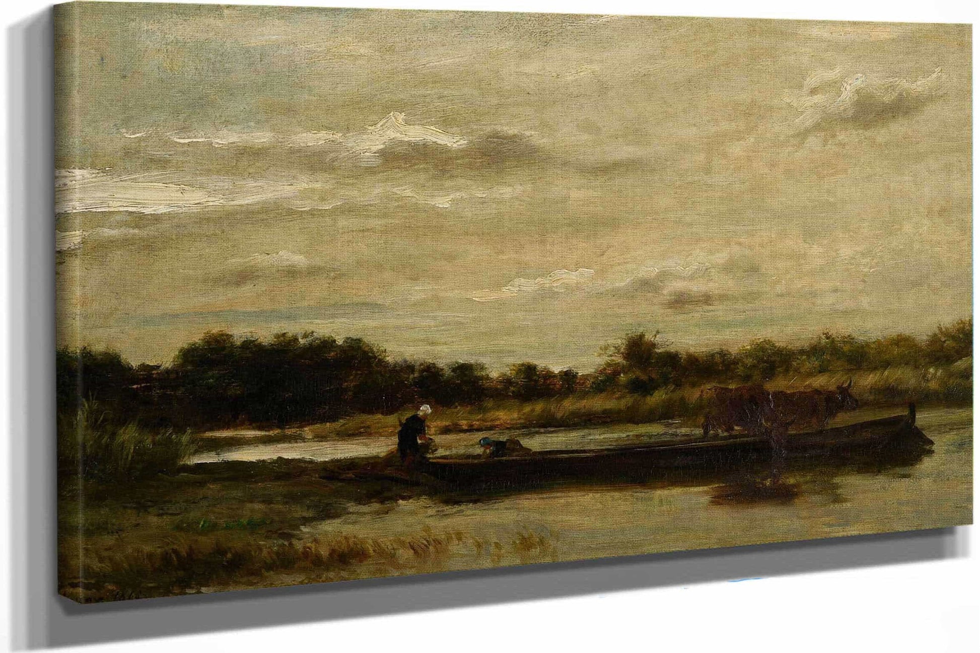 Le Bac by Charles Francois Daubigny