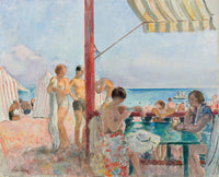 Le Bar Sur La Plage by Henri Lebasque