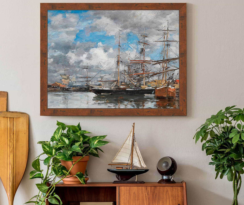 Le Bassin De Deauville  by Eugene Boudin