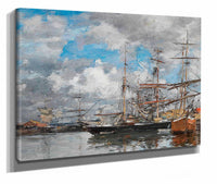 Le Bassin De Deauville  by Eugene Boudin