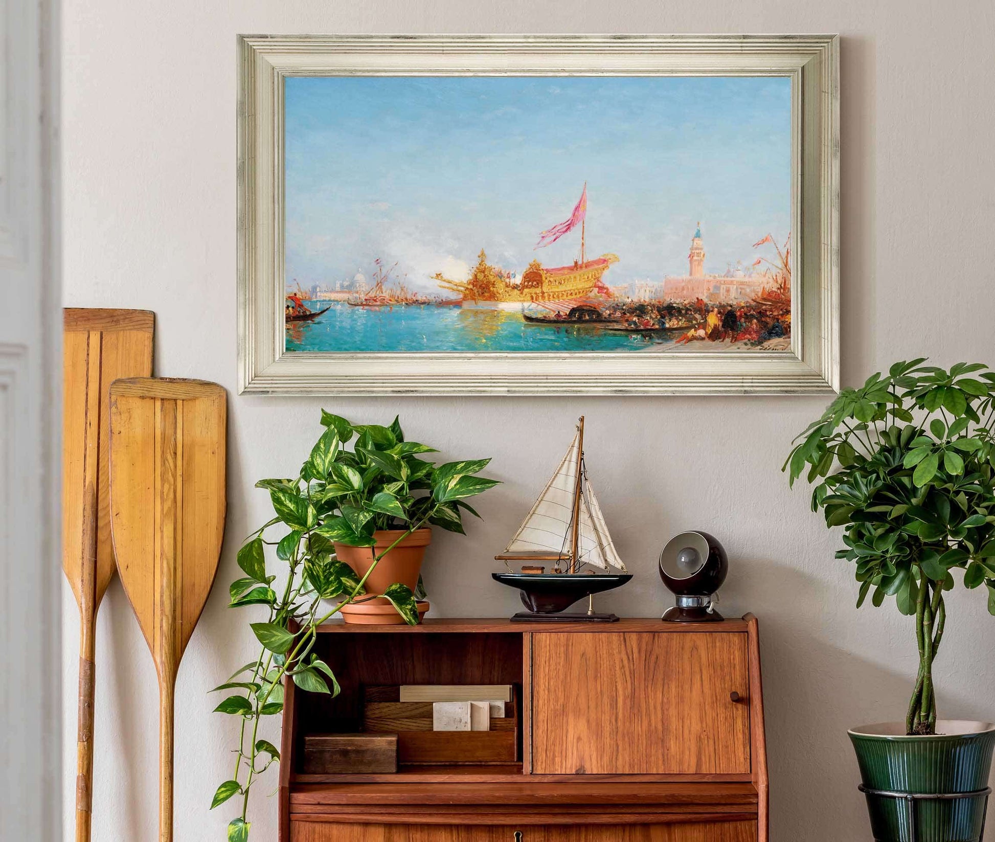 Le Bucentaure Vu Du Quai Des Esclavons Venise by Felix Ziem