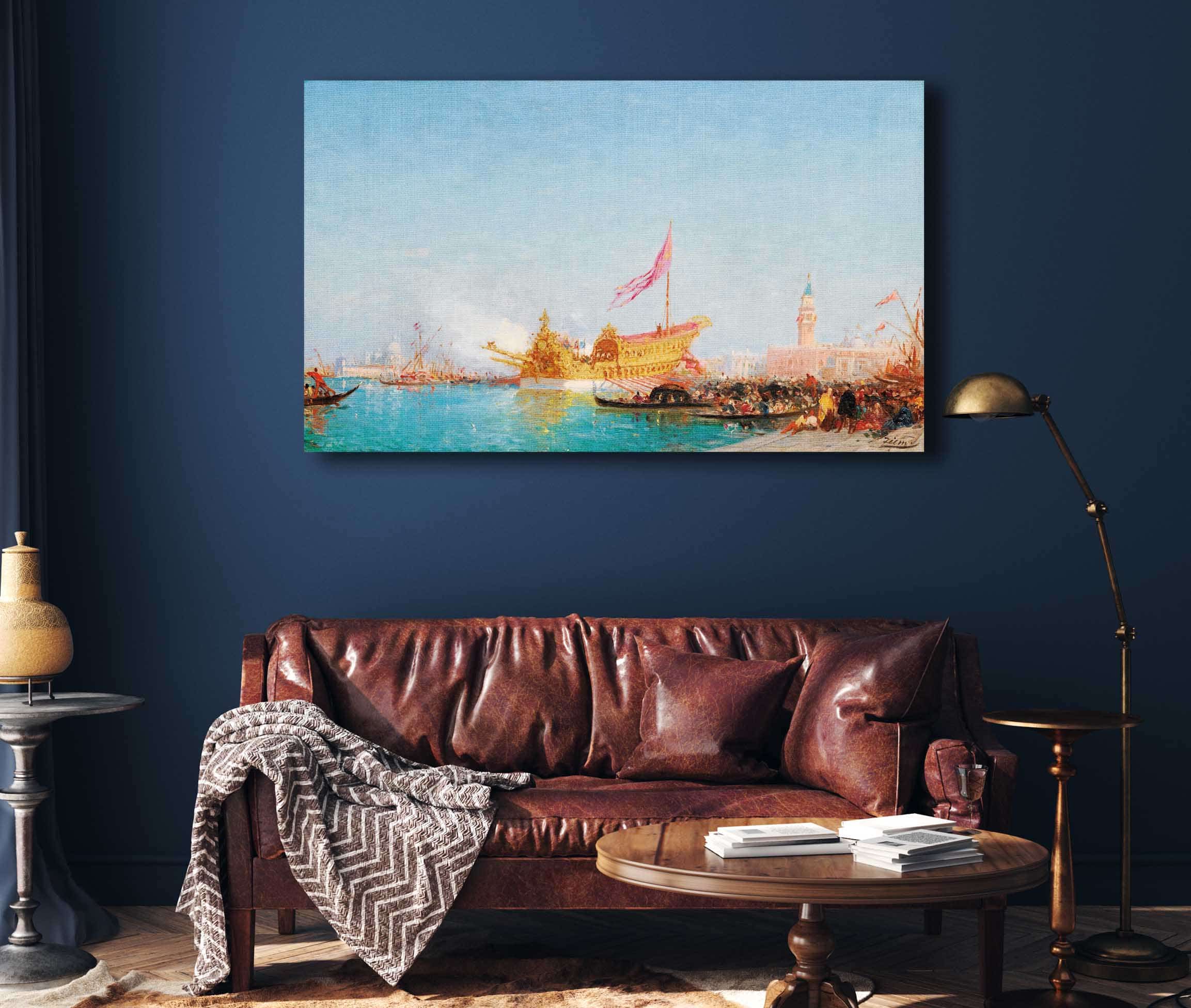Le Bucentaure Vu Du Quai Des Esclavons Venise by Felix Ziem
