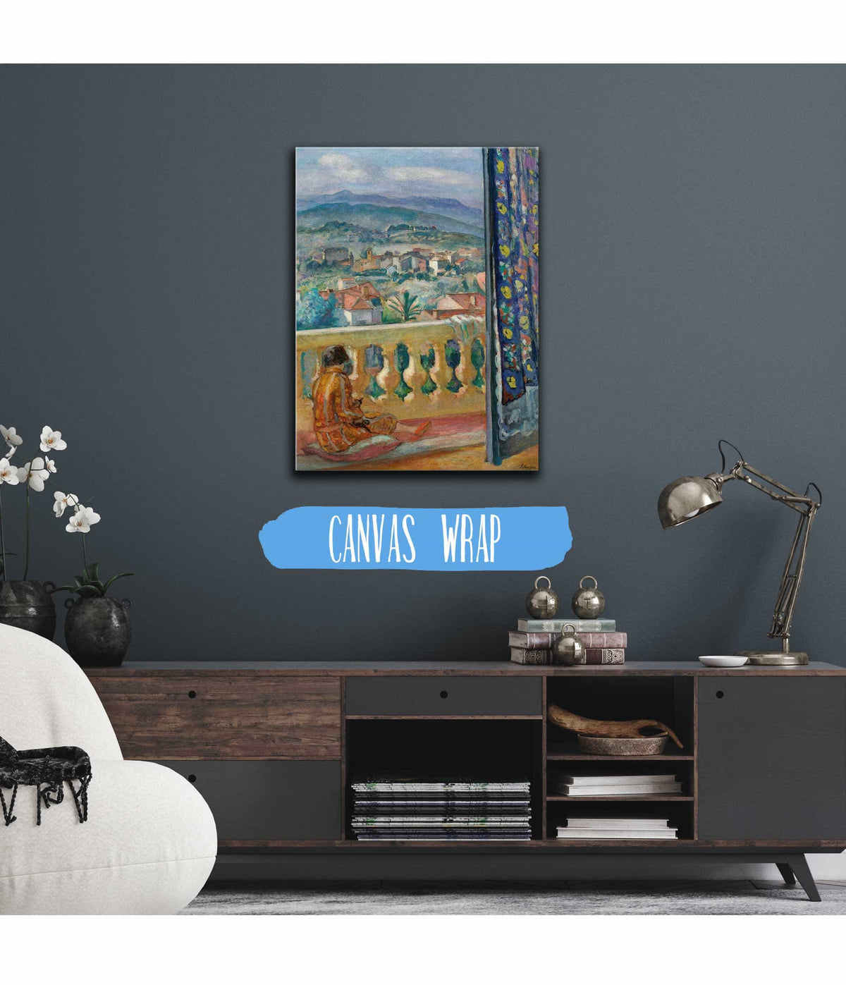 Le Cannet Le Rideau Bleu by Henri Lebasque