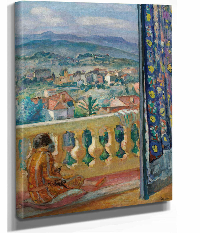 Le Cannet Le Rideau Bleu by Henri Lebasque