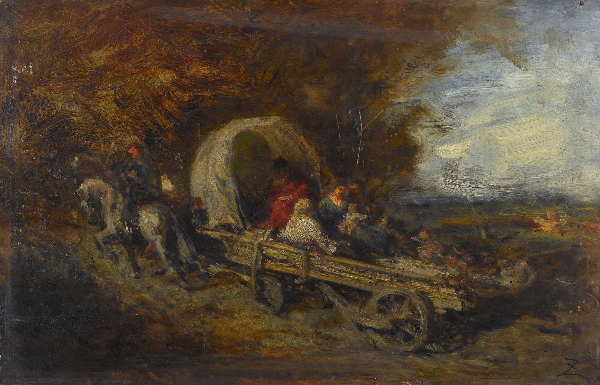 Le Chariot  by Felix Ziem