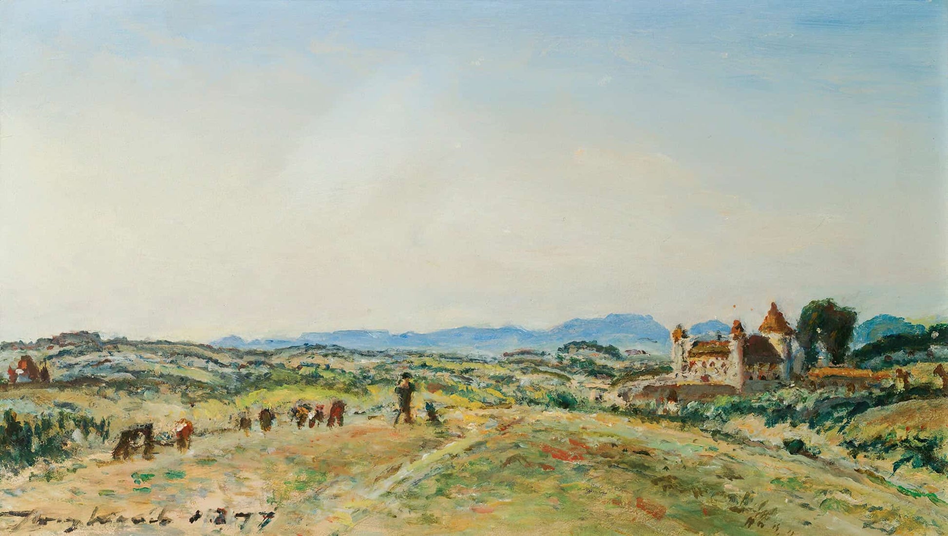 Le Chateau De Virieu Sur Bourbre Isere by Johan Barthold Jongkind