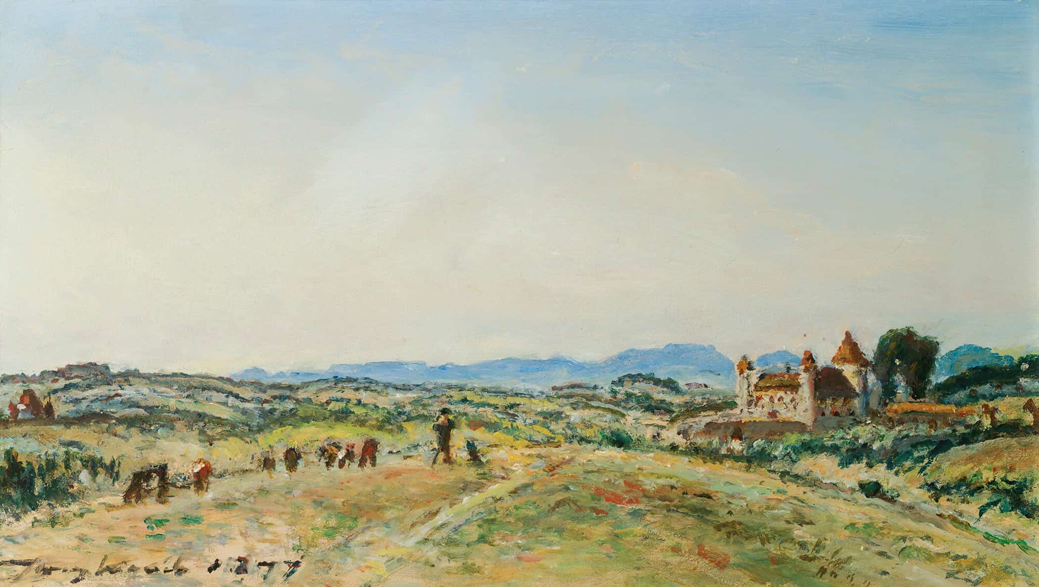 Le Chateau De Virieu Sur Bourbre Isere by Johan Barthold Jongkind