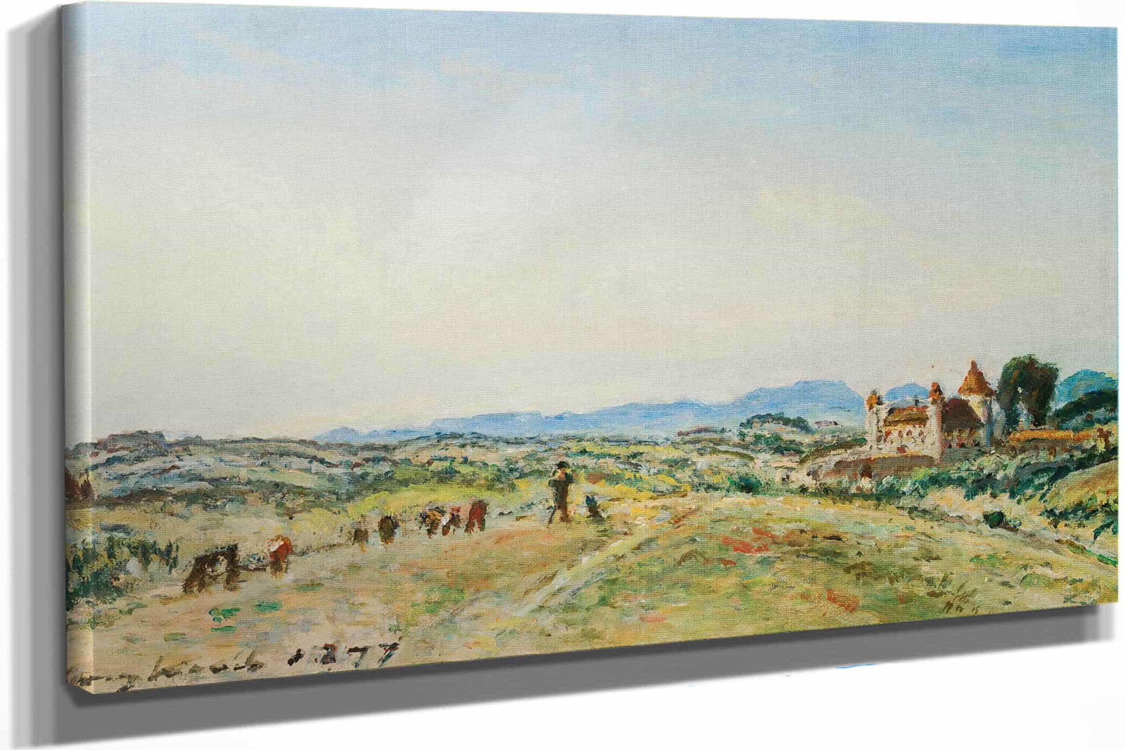 Le Chateau De Virieu Sur Bourbre Isere by Johan Barthold Jongkind