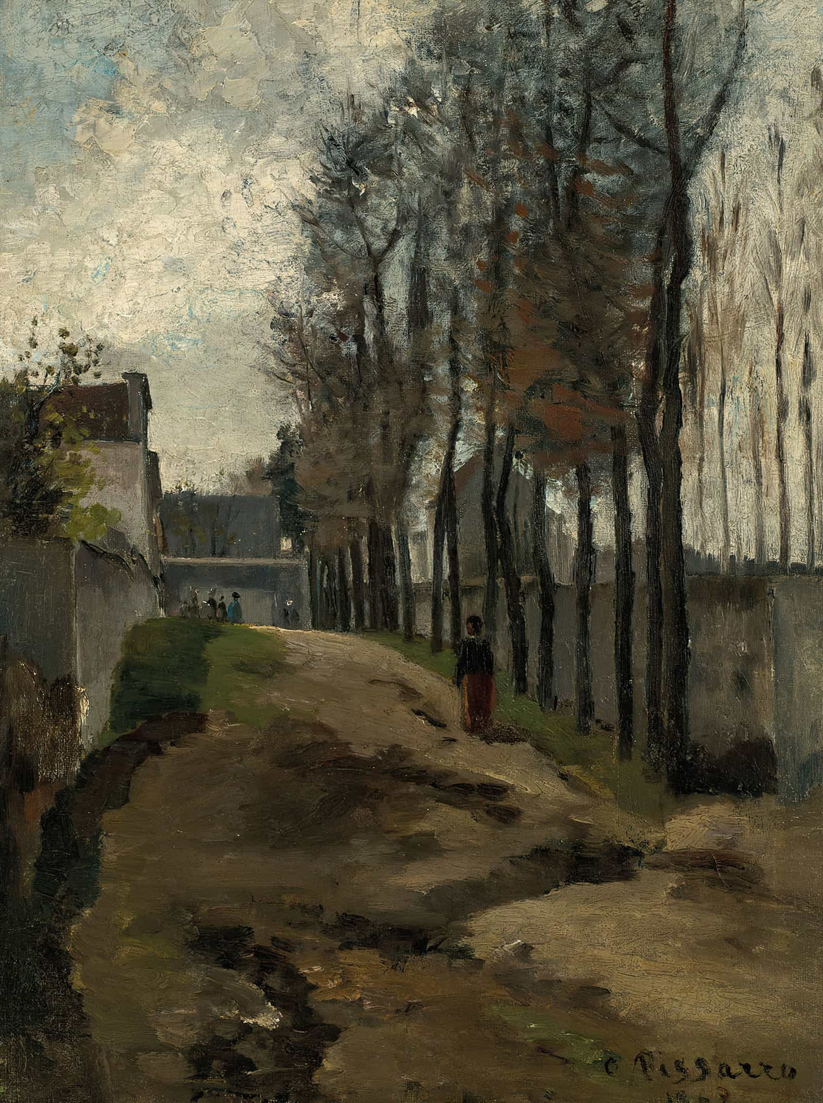 Le Chemin Paysage Hivernal by Camille Pissarro