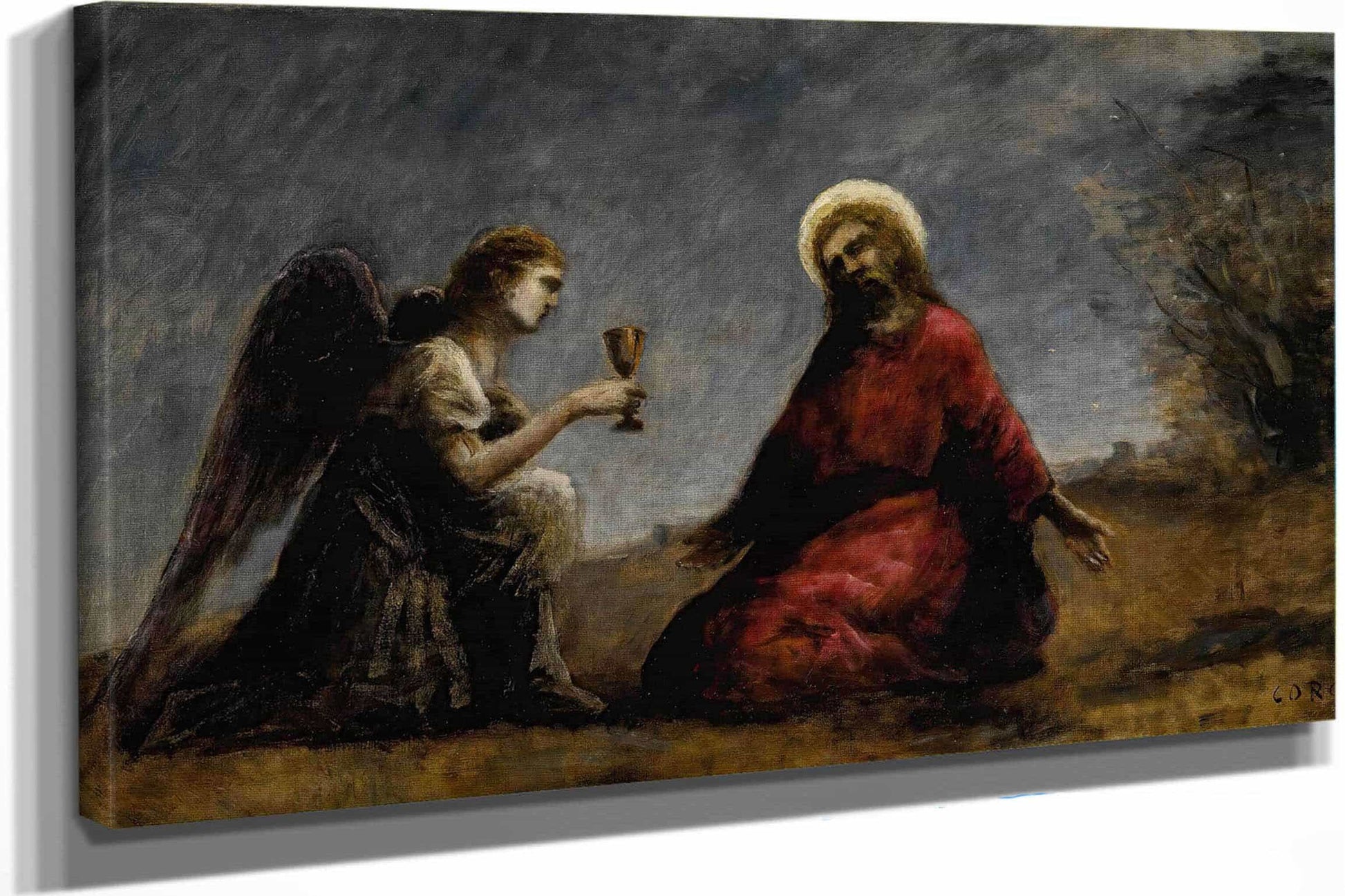 Le Christ Au Jardin Des Oliviers by Jean Baptiste Camille Corot