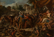 Le Combat Des Soldats Nes Des Dents Du Serpent by Jean Francois De Troy