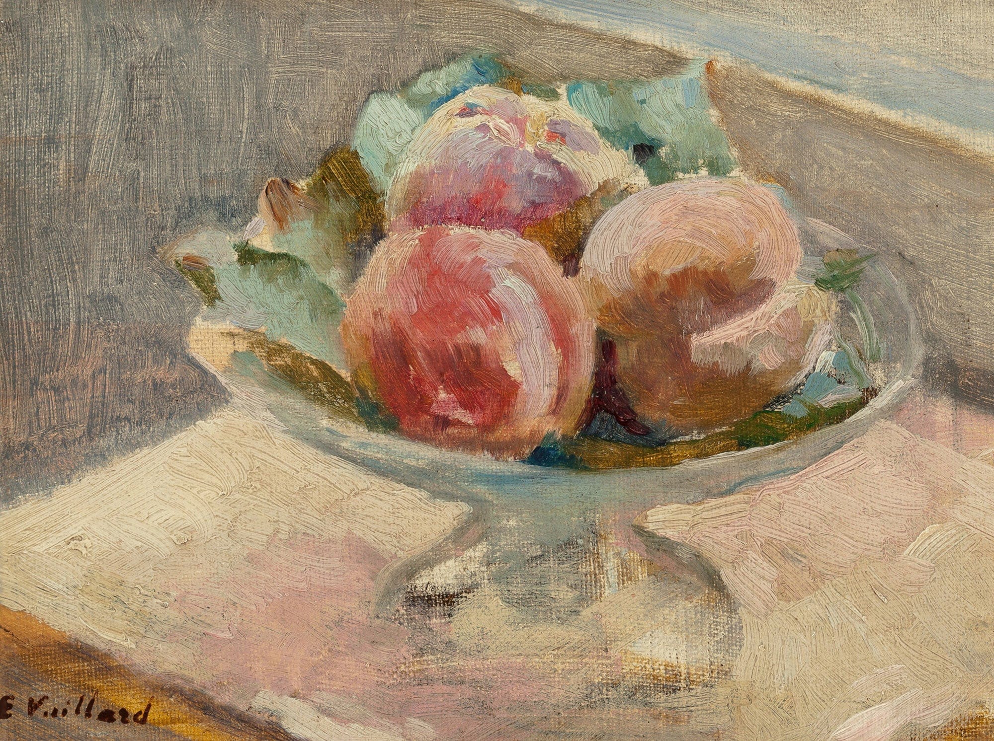 Le Compotier De Peches Bowl Of Peaches by Edouard Vuillard