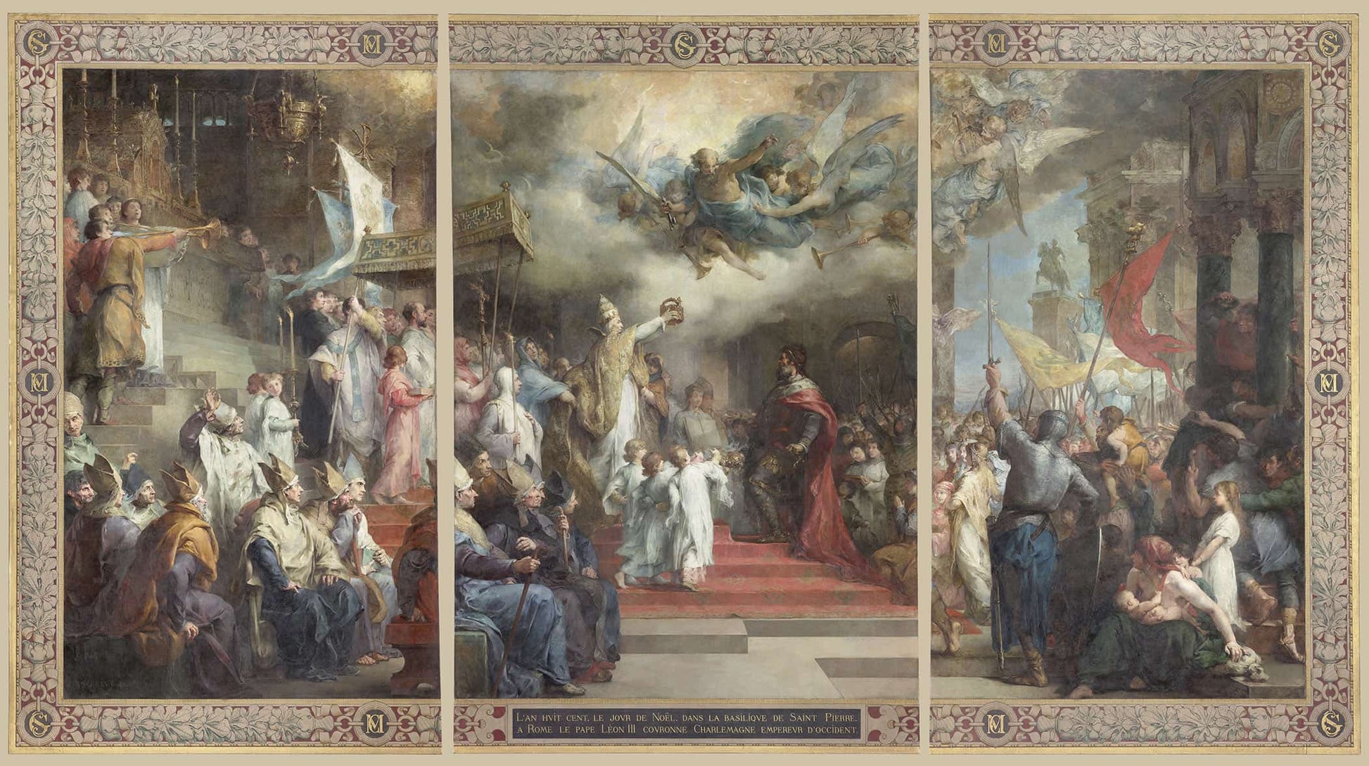 Le Couronnement De Charlemagne by Henri Leopold Levy