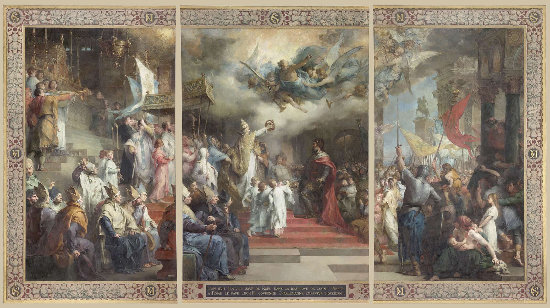 Le Couronnement De Charlemagne by Henri Leopold Levy