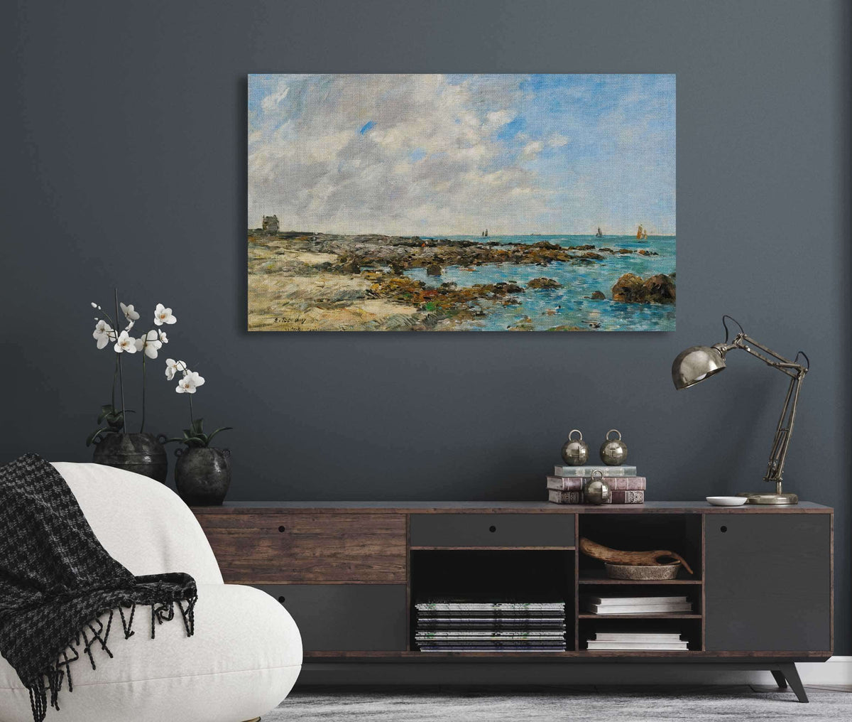 Le Croisic Bord De Mer by Eugene Boudin