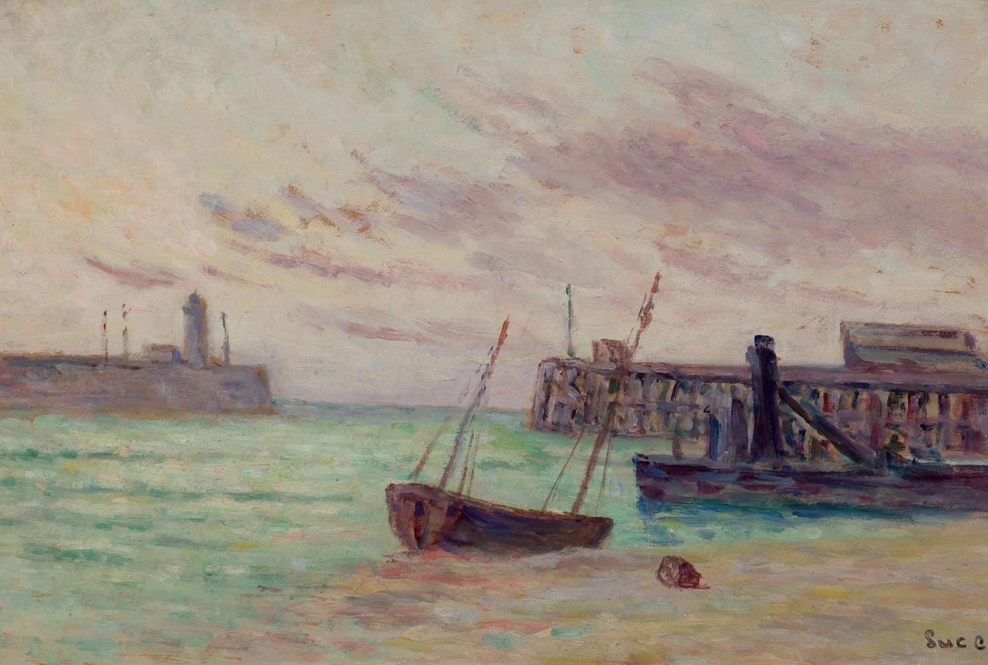 Le Entree Du Port by Maximilien Luce