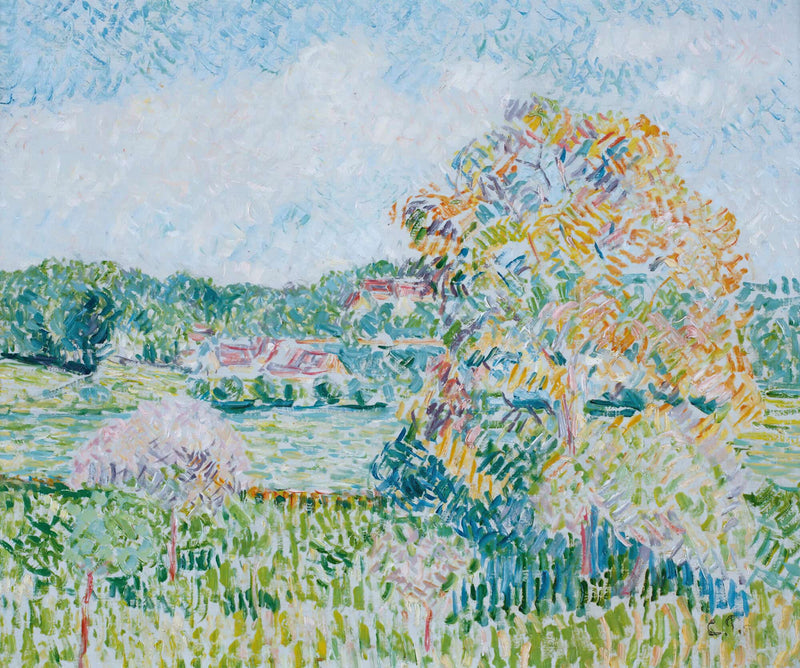 Le Grand Noyer A Eragny Automne by Camille Pissarro