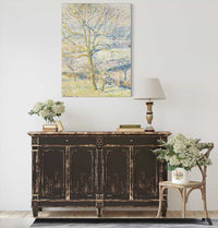 Le Grand Noyer Gelee Blanche Eragny by Camille Pissarro