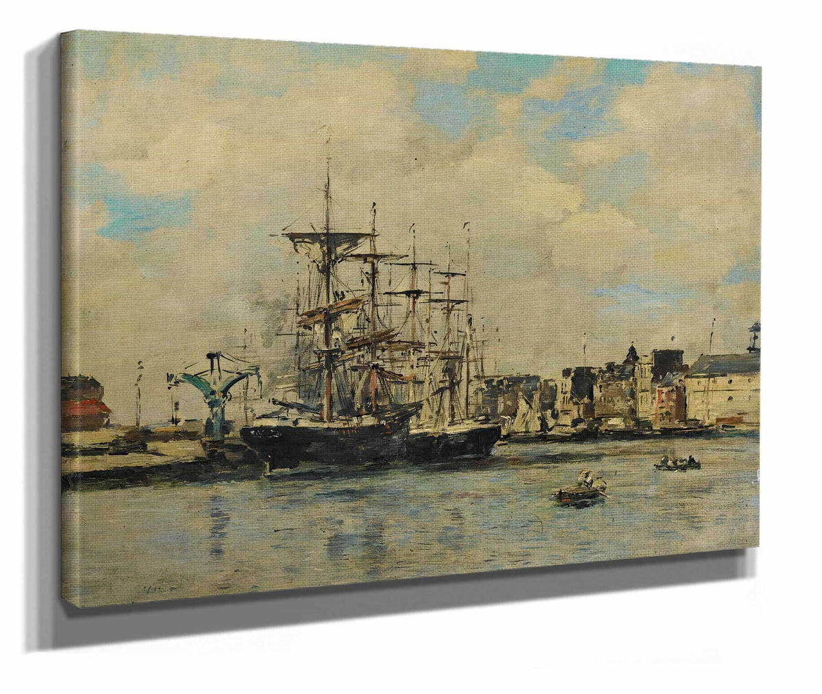 Le Havre Bassin De La Barre by Eugene Boudin