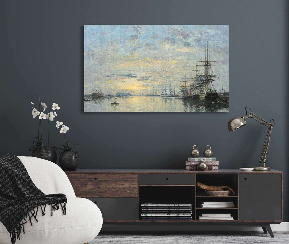 Le Havre Bassin De Leure by Eugene Boudin