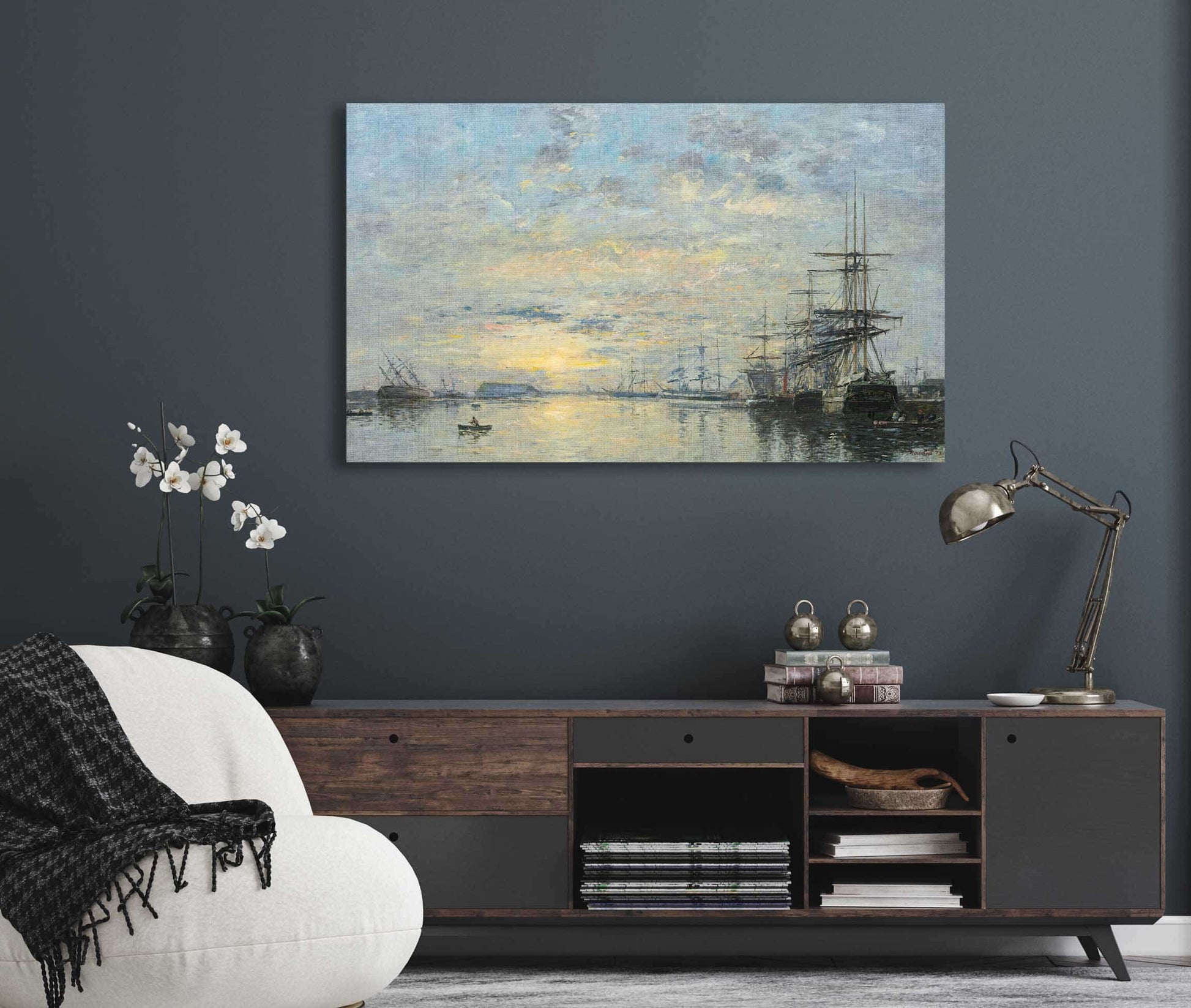 Le Havre Bassin De Leure by Eugene Boudin