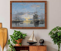 Le Havre Lavant Port Au Soleil Couchant by Eugene Boudin