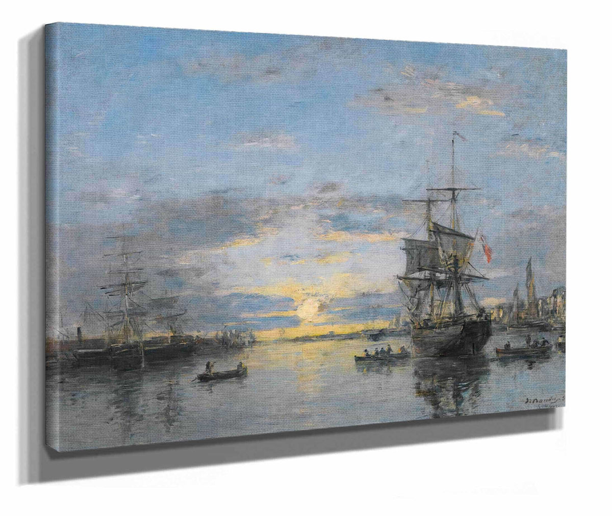 Le Havre Lavant Port Au Soleil Couchant by Eugene Boudin