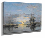 Le Havre Lavant Port Au Soleil Couchant by Eugene Boudin