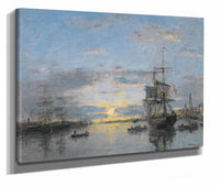 Le Havre Lavant Port Au Soleil Couchant by Eugene Boudin