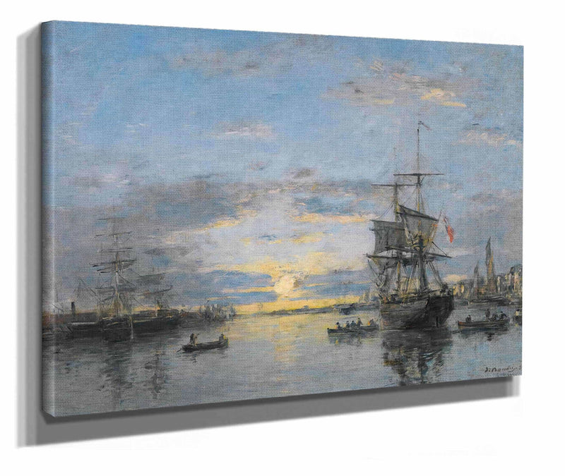Le Havre Lavant Port Au Soleil Couchant by Eugene Boudin