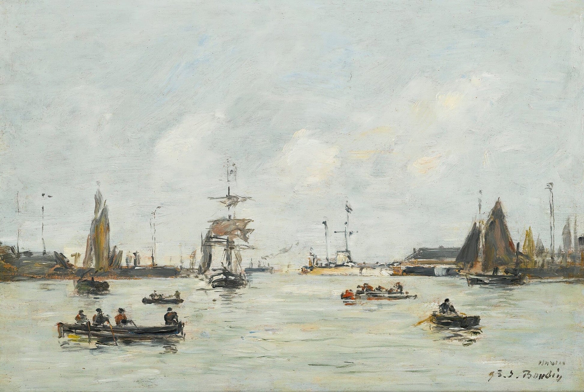 Le Havre Lavant Port by Eugene Boudin
