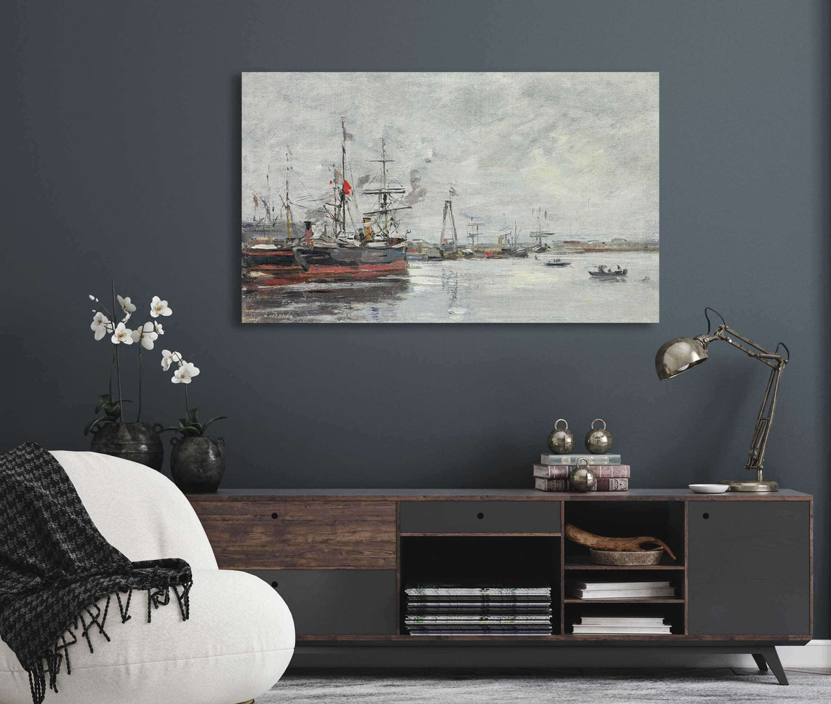 Le Havre Le Port by Eugene Boudin